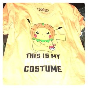 This is my costume T-shirt theme Pokémon pikachu